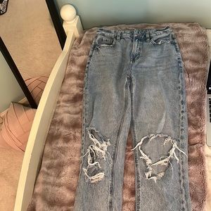 Size 0 Acid Wash American Eagle Mom Jeans